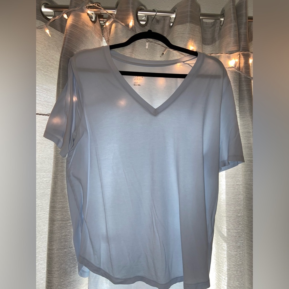 Light blue short sleeve shirt